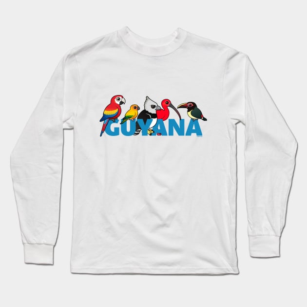 Birdorable Guyana Birds Long Sleeve T-Shirt by birdorable